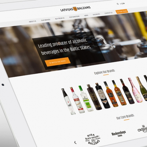 web design for Latvijas balzams