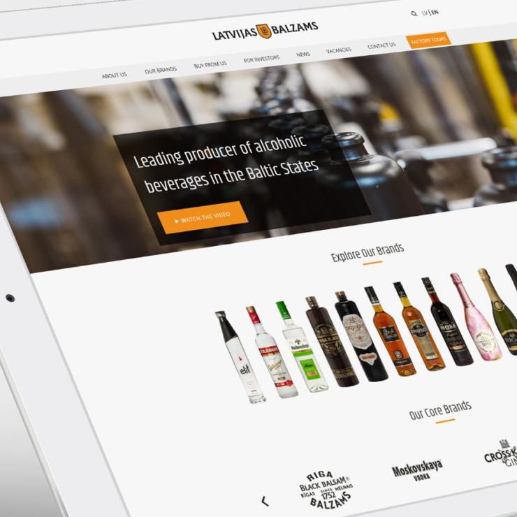 web design for Latvijas balzams