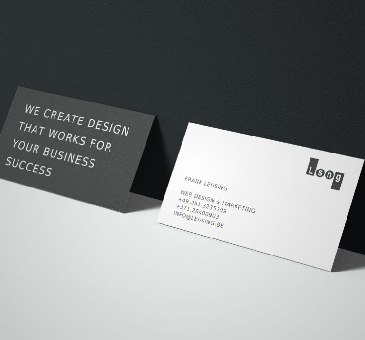 Leusing Web Design Riga, business card